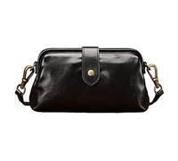 Vintage Doctor Bag Purse for Women Langrents Leather Retros Handmade Bag Premium Leather Retro Handmade Bags Retro Crossbody (Black,23x7.5x14cm)