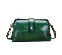 Vintage Doctor Bag Purse for Women Langrents Leather Retros Handmade Bag Premium Leather Retro Handmade Bags Retro Crossbody (Green,23x7.5x14cm)