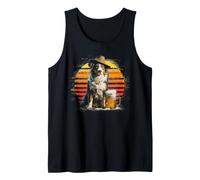 Vintage Dog Dad Retro Pastor Australiano Papá Día del Padre Camiseta sin Mangas