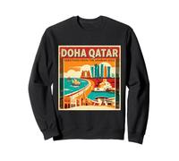 Vintage Doha Qatar Travel Souvenir Landmark Turista Regalo Sudadera