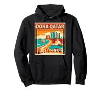 Vintage Doha Qatar Travel Souvenir Landmark Turista Regalo Sudadera con Capucha