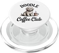Vintage Doodle Coffee Club Cute Dog Coffee Gráfico PopSockets PopGrip para MagSafe