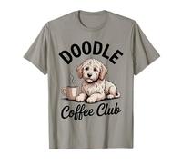 Vintage Doodle Coffee Club Dog Lover Design Camiseta