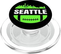 Vintage Downtown Seattle Washington Skyline Football PopSockets PopGrip para MagSafe