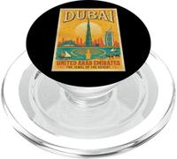 Vintage Dubai UAE Travel Souvenir City Landmark Turista Regalo PopSockets PopGrip para MagSafe
