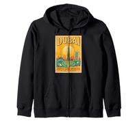 Vintage Dubai UAE Travel Souvenir City Landmark Turista Regalo Sudadera con Capucha