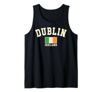 Vintage Dublín Irlanda bandera irlandesa recuerdo retro gráfico Camiseta sin Mangas