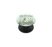 Vintage Duck Marsh Humor Bottoms Up Estanque PopSockets PopGrip Adhesivo