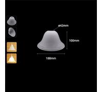 Vintage E27 Frost White Glass Shade Replacement with 4.2cm Opening, Frosted 42mm Hole Bell Shaped Lampshade for Pendant Lighting(17 D18.8cm)