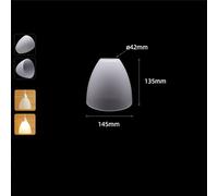 Vintage E27 Frost White Glass Shade Replacement with 4.2cm Opening, Frosted 42mm Hole Bell Shaped Lampshade for Pendant Lighting(03 D14.5cm)