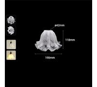 Vintage E27 Frost White Glass Shade Replacement with 4.2cm Opening, Frosted 42mm Hole Bell Shaped Lampshade for Pendant Lighting(05 D19cm)
