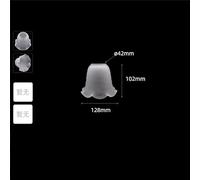Vintage E27 Frost White Glass Shade Replacement with 4.2cm Opening, Frosted 42mm Hole Bell Shaped Lampshade for Pendant Lighting(14 D12.8cm)