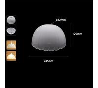 Vintage E27 Frost White Glass Shade Replacement with 4.2cm Opening, Frosted 42mm Hole Bell Shaped Lampshade for Pendant Lighting(16 D24.5cm)