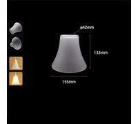 Vintage E27 Frost White Glass Shade Replacement with 4.2cm Opening, Frosted 42mm Hole Bell Shaped Lampshade for Pendant Lighting(23 D15.5cm)