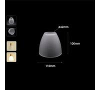 Vintage E27 Frost White Glass Shade Replacement with 4.2cm Opening, Frosted 42mm Hole Bell Shaped Lampshade for Pendant Lighting(01 D11cm)