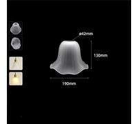 Vintage E27 Frost White Glass Shade Replacement with 4.2cm Opening, Frosted 42mm Hole Bell Shaped Lampshade for Pendant Lighting(10 D19cm)
