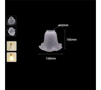 Vintage E27 Frost White Glass Shade Replacement with 4.2cm Opening, Frosted 42mm Hole Bell Shaped Lampshade for Pendant Lighting(09 D15cm)
