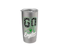 Vintage Eagle High School Go Eagles Pride Back to School Art Vaso térmico de acero inoxidable de doble pared