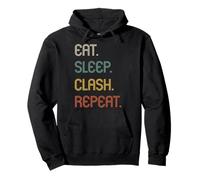 Vintage Eat Sleep Clash Repetir Gaming Regalo Sudadera con Capucha
