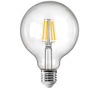 Vintage Edison Bombillas LED G125 de Filamento LED E27, Luz Blanca Cálida 2700K, 12W, 1200LM Decoración Iluminación para Hogar, Cafés, Bares (Clear, 12W)