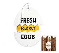 Vintage Eggs Sold Sign, Rustic Metal Wall Decor, 12 Inch Farm Sign with Distressed Finish, Iron Wall, Farmhouse Decor with Retro Style, Market Display for Kitchen and Garden
