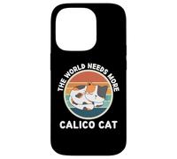 Vintage El Mundo Necesita más Calico Cat Retro Gats Lover Carcasa para iPhone 14 Pro