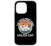 Vintage El Mundo Necesita más Calico Cat Retro Gats Lover Carcasa para iPhone 14 Pro MAX