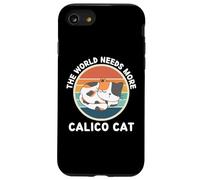 Vintage El Mundo Necesita más Calico Cat Retro Gats Lover Carcasa para iPhone SE (2020) / 7/8
