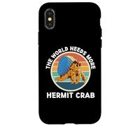 Vintage El Mundo Necesita Más Cangrejo Ermitaño Animales Amante Carcasa para iPhone X/XS