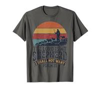 Vintage El Señor es Mi Pastor Salmo Cristo Escritura Jesús Camiseta