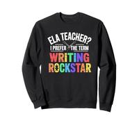Vintage ELA Profesor ESCRITURA ROCKSTAR Idioma Gramática Policía Sudadera