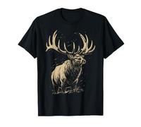 Vintage Elk Bosque Vida Silvestre Naturaleza Senderismo Rutas Camiseta