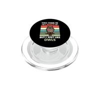 Vintage Ellos piensan Que Estoy Loco Pero me Gusta el Amante de los búhos PopSockets PopGrip para MagSafe