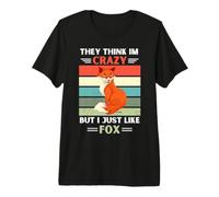 Vintage Ellos piensan Que Estoy Loco, Pero me Gusta Fox Lover Camiseta Premium