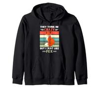 Vintage Ellos piensan Que Estoy Loco, Pero me Gusta Fox Lover Sudadera con Capucha