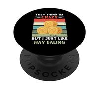 Vintage Ellos piensan Que Estoy Loco Pero yo como el Amante de la Bala de heno PopSockets PopGrip Adhesivo