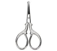 Vintage Embroidery Scissors Stainless Steel Retro Style Sharp Blade Precision Cutting Tool for Embroidery Needlework Sewing Crafts Handmade DIY 9.3cm Gold Plated Mirror Polished (Cabeza redonda
