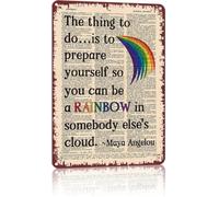 Vintage Empower Quote Metal Sign Wall Decor 8 X 12 in