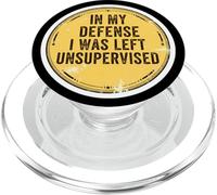 Vintage: En mi Defensa, me quedé sin supervisión, diversión angustiada PopSockets PopGrip para MagSafe