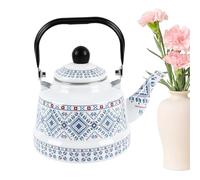Vintage Enamel Tea Kettle, 2,5 L Retro Teapot, Enamel Stove Top Kettle, Outdoor Tea And Hot Water Brewing Pot for Home Kitchen Dorm Apartment Camping Picnic Yard Porch Garden Lawn