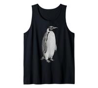 Vintage Engraving Penguin Wildlife Drawing Camiseta sin Mangas