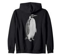 Vintage Engraving Penguin Wildlife Drawing Sudadera con Capucha
