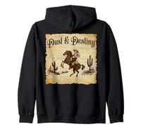 Vintage Envejecido Grunge Salvaje Desierto Vaquero años 70 Occidental Sudadera con Capucha