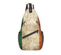 Vintage Envejecido Rayado Bandera Irlandesa Crossbody Sling Mochila Sling Bag Travel Senderismo Chest Bag Daypack