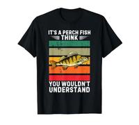 Vintage Es un pez Perca Que Creo Que no entenderías Camiseta gráfica económica, Hombre, Negro, L