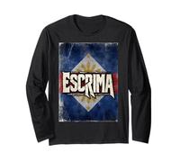 Vintage Escrima Arnis Filipino Artes Marciales Guerrero Gráfico Manga Larga