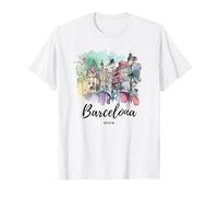 Vintage España Barcelona Ciudad España Souvenir Camiseta