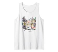 Vintage España Barcelona Ciudad España Souvenir Camiseta sin Mangas