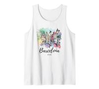 Vintage España Barcelona Ciudad España Souvenir España Camiseta sin Mangas