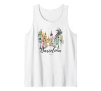 Vintage España Barcelona Ciudad España Souvenir España Camiseta sin Mangas